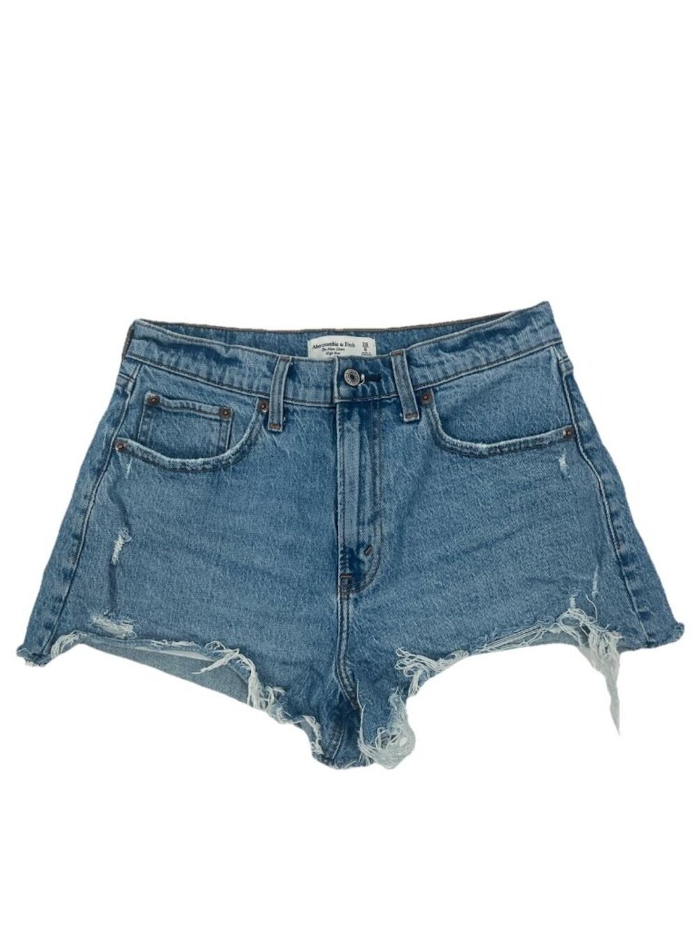 Abecrombie & Fitch The Mom Short High Rise Curve Love Sz 6 Denim Cut Off